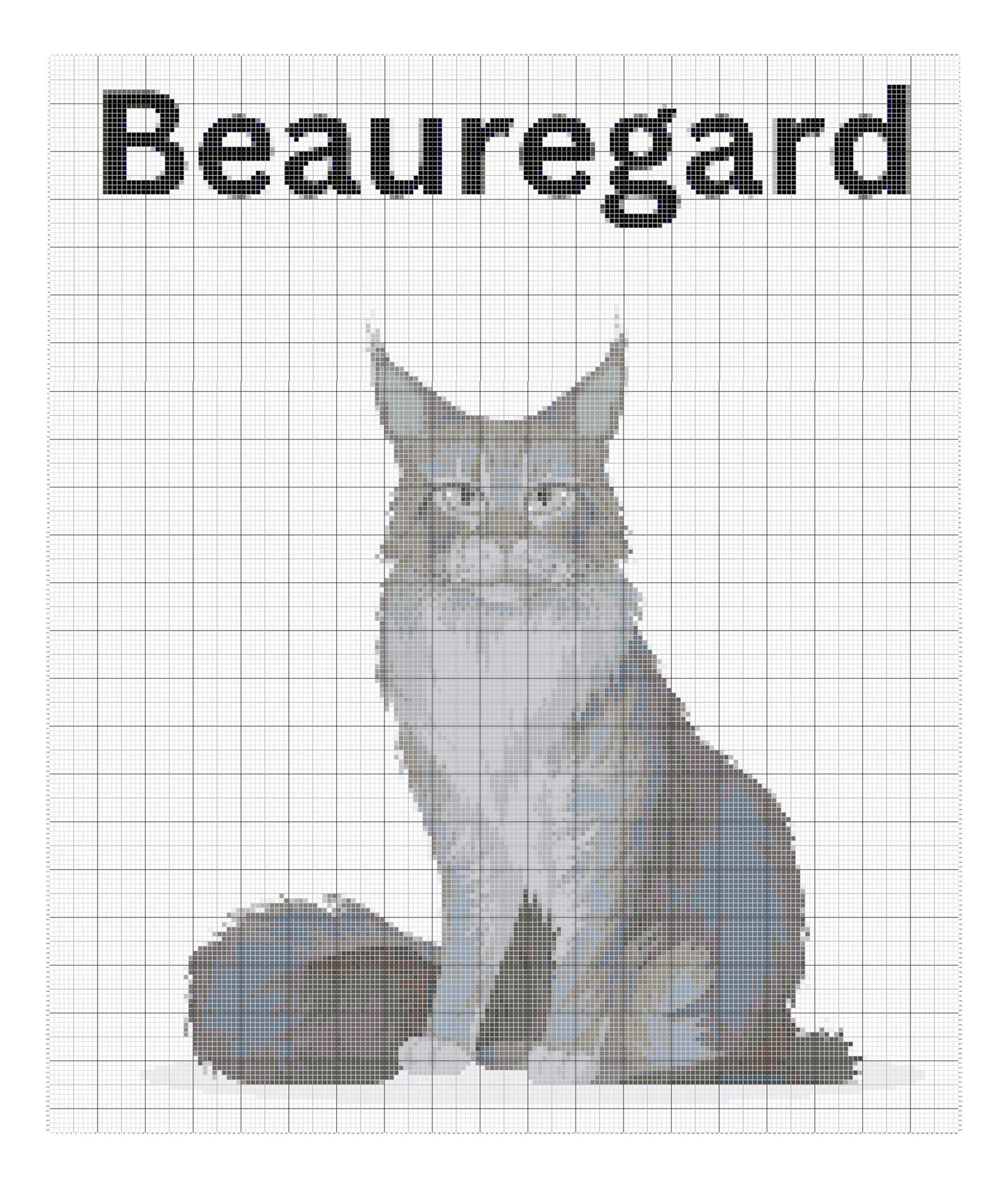 Beauregard Cross-Stitch Pattern