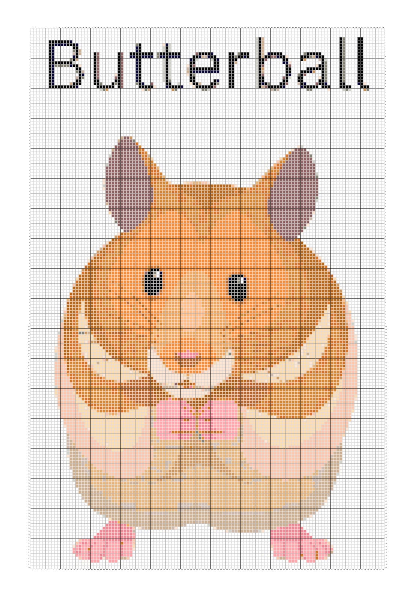 Butterball Cross-Stitch Pattern