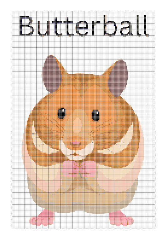 Butterball Cross-Stitch Pattern